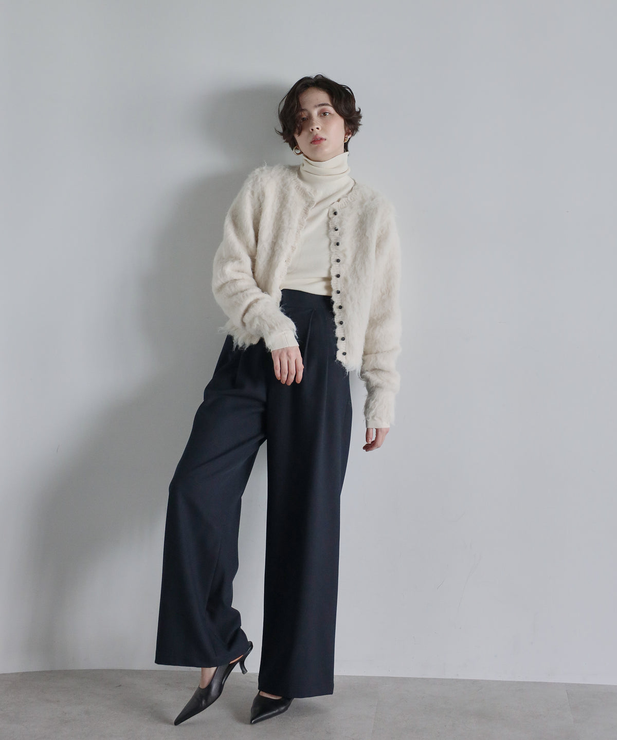 【Superfine Merino Wool】Minimal Turtleneck Knit