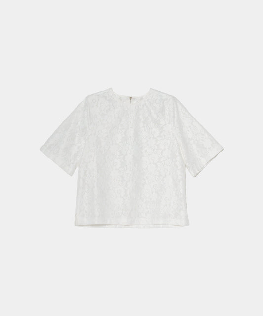 【Wrinkle Prevention】Lace Basic Tshirts