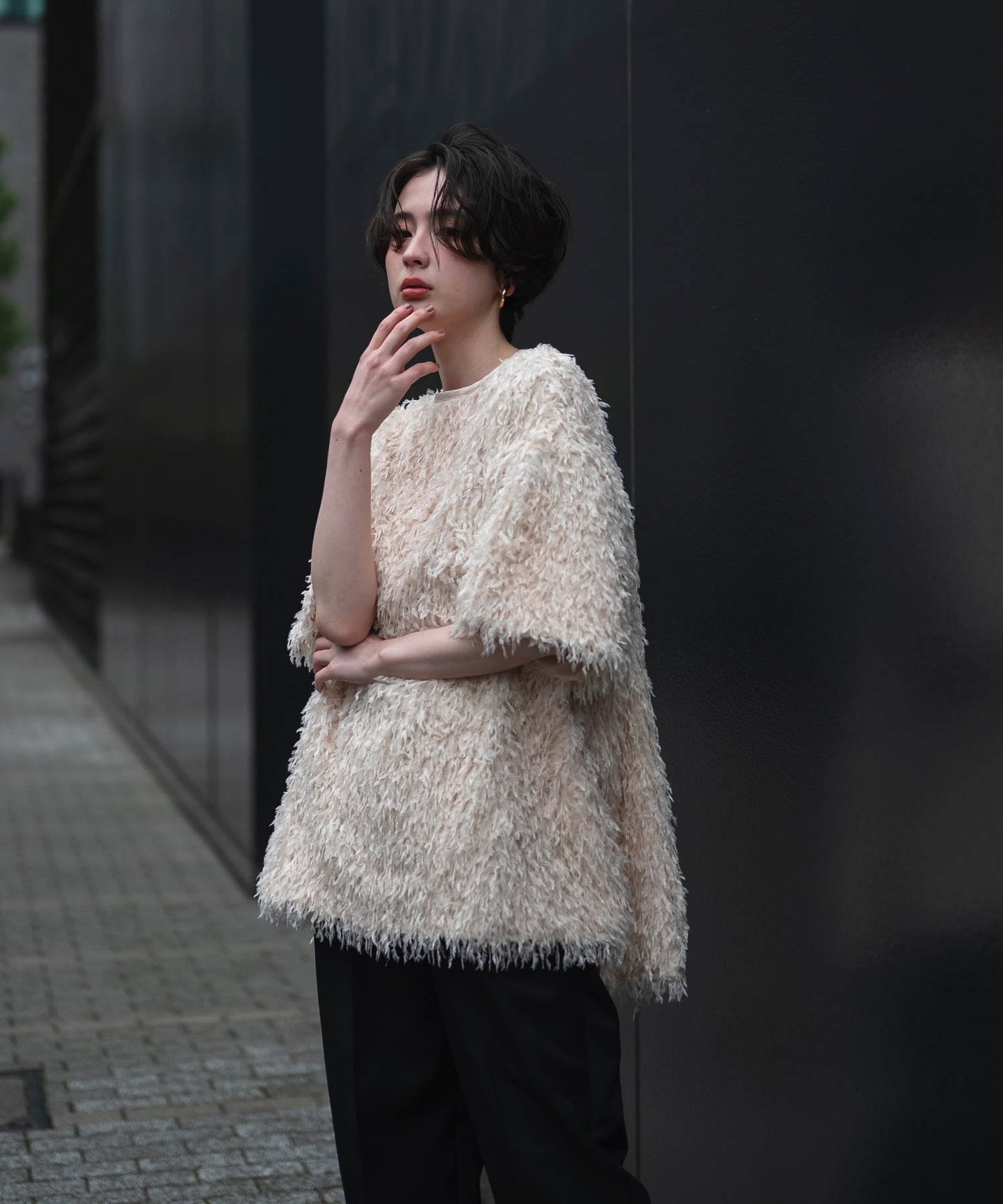 【Soft-Touch】Feather Like Over Tshirts