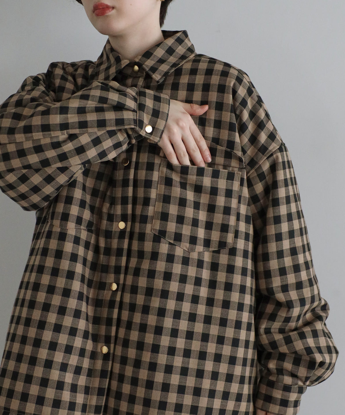 【Assorted Fabrics】Oversize Shirt Jacket