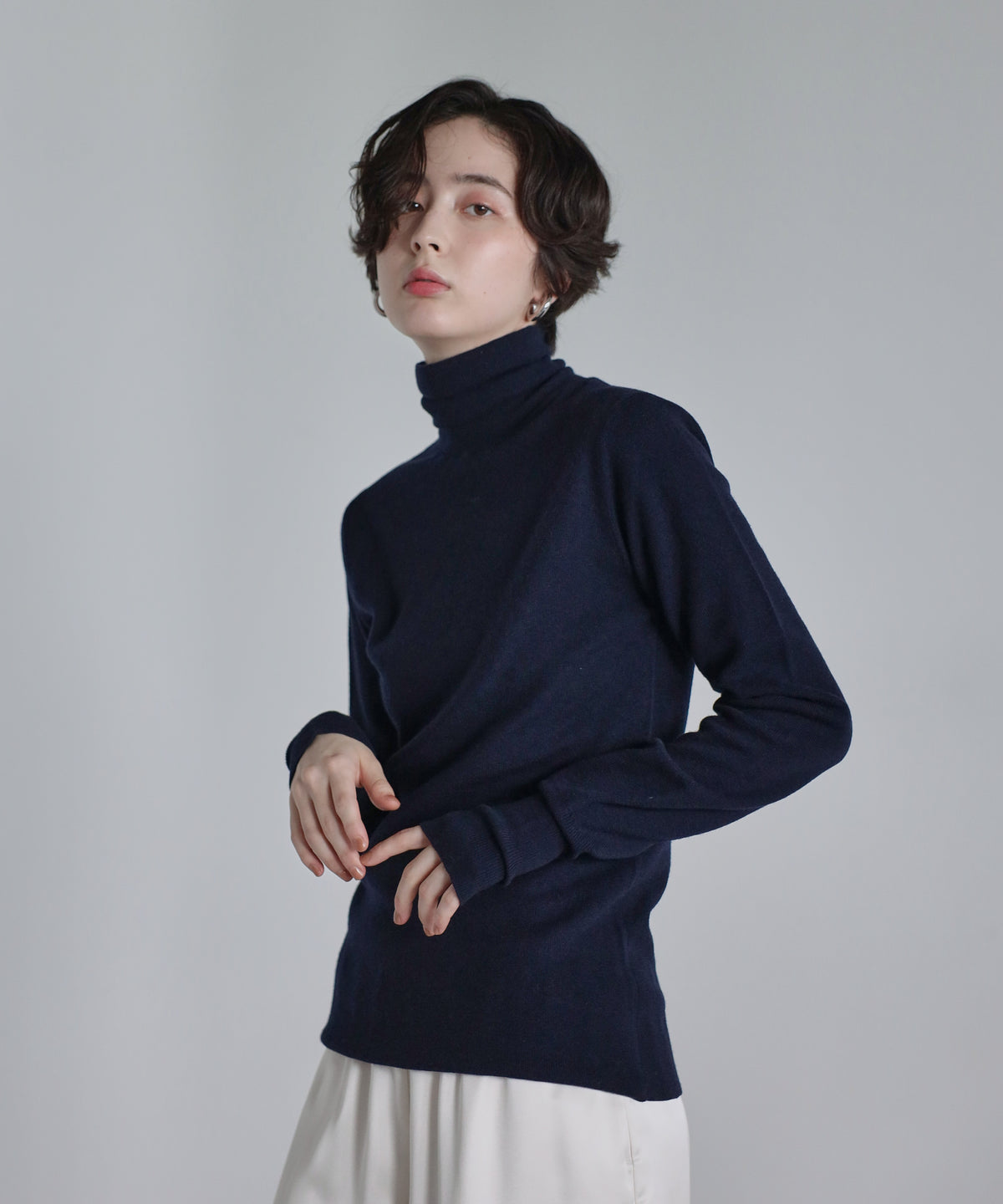 【Superfine Merino Wool】Minimal Turtleneck Knit