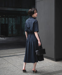 【Cool-Touch】Buckle Tuck Flare Skirt