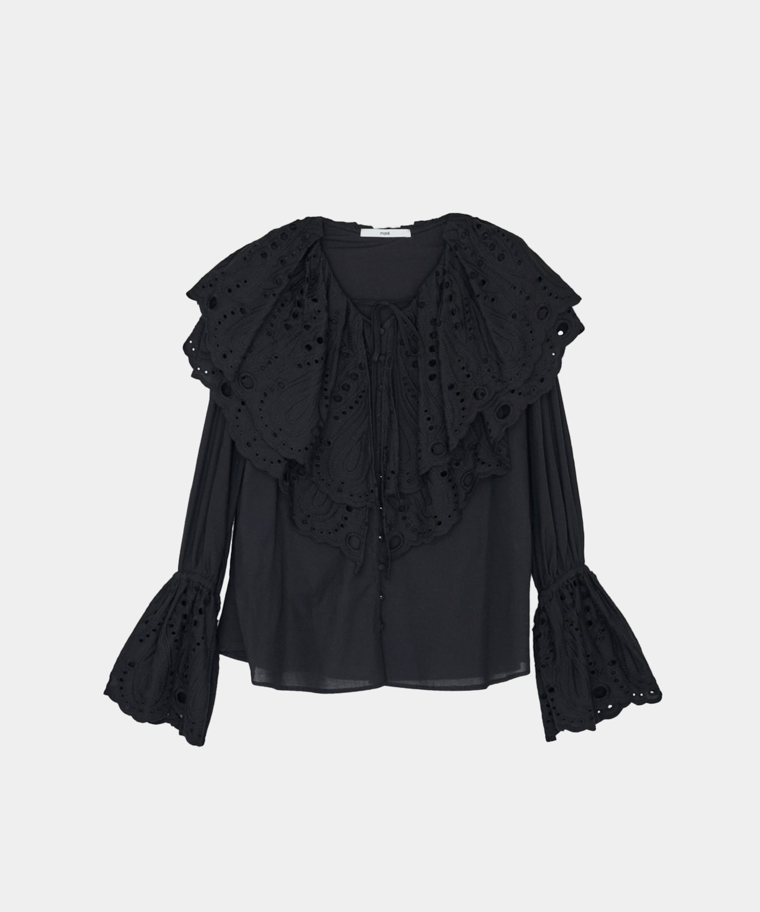 【Vintage Romantic】Eyelet Cutwork Lace Blouse