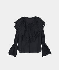 【Vintage Romantic】Eyelet Cutwork Lace Blouse