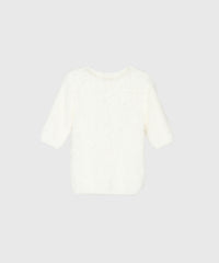 【Soft Touch】Fluffy Shaggy Half Sleeve Knit
