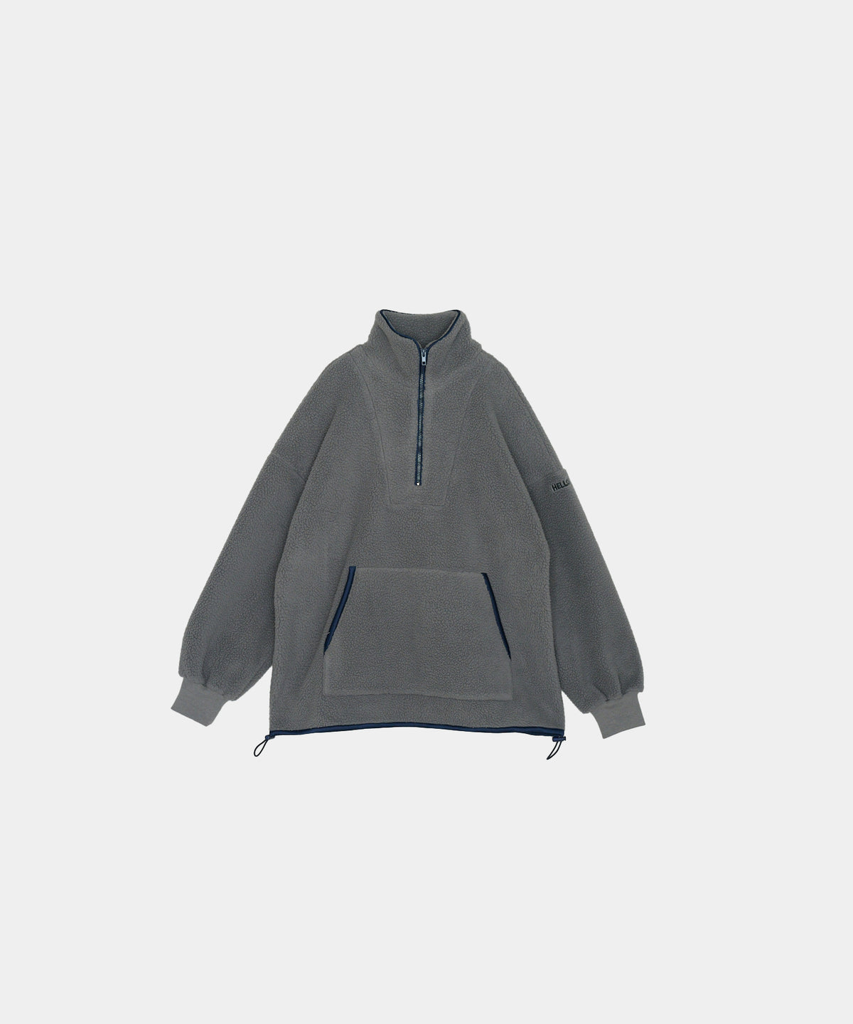 【Machine Washable】Minimal Logo Half-Zip Fleece