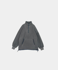 【Machine Washable】Minimal Logo Half-Zip Fleece