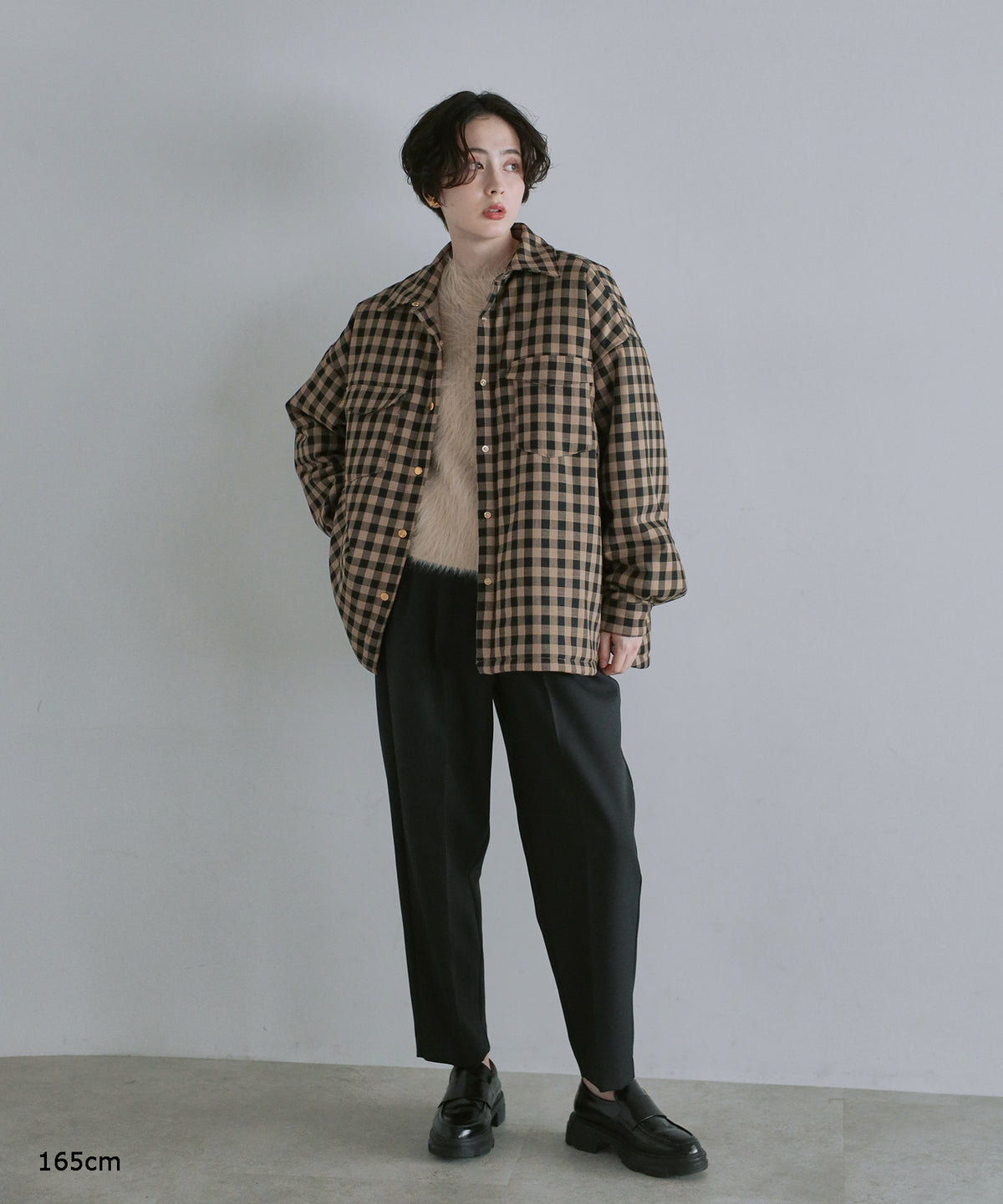 【Assorted Fabrics】Oversize Shirt Jacket