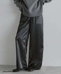 【Multi-Function】Drape Satin Easy Pants