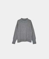 【Classic Comfort】Soft Wool × Cashmere Relaxed Crewneck Knit