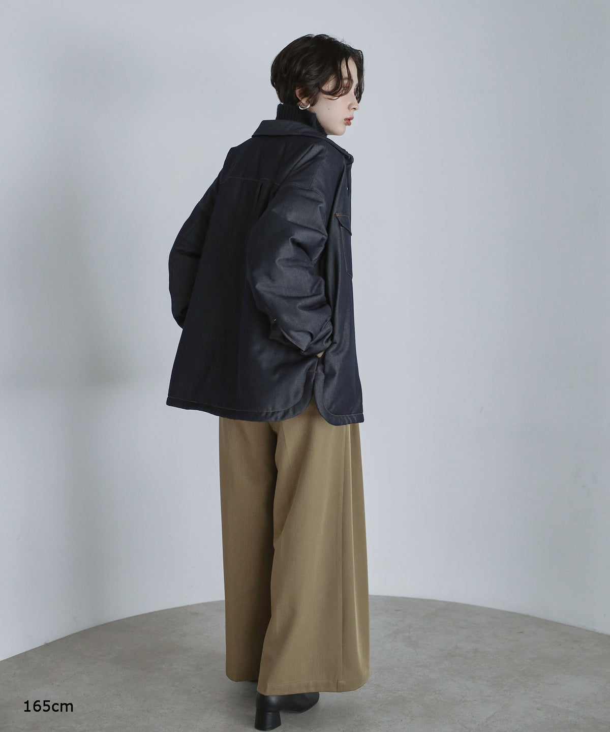 【Assorted Fabrics】Oversize Shirt Jacket