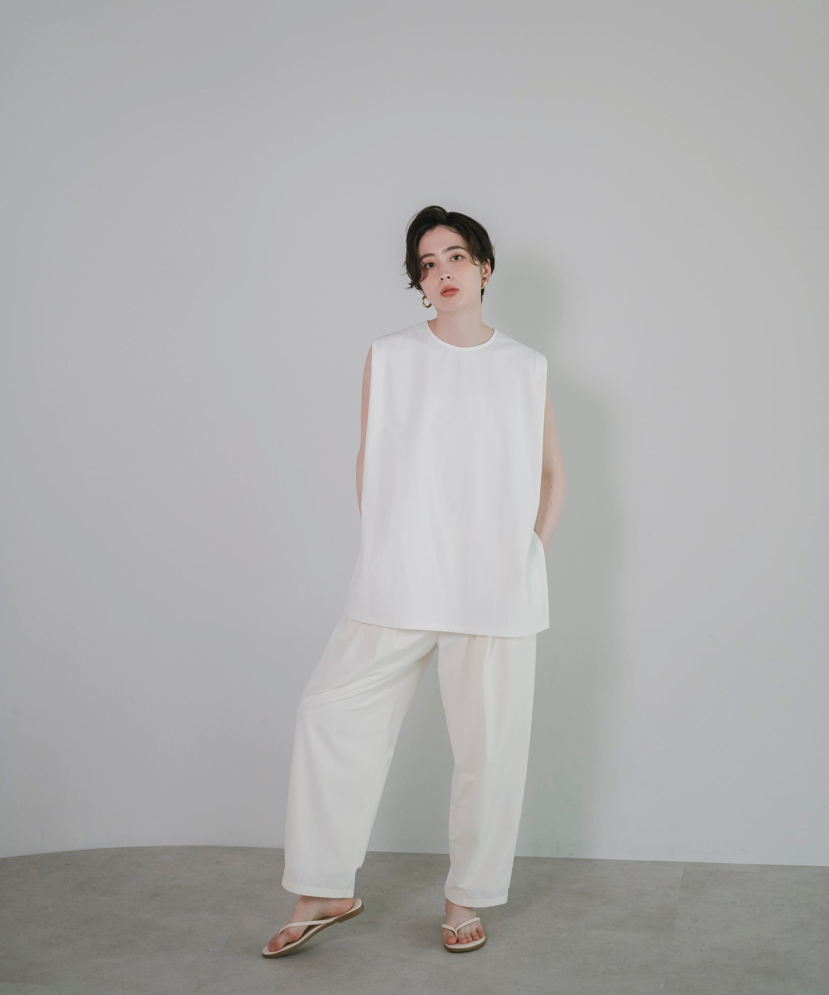 【Water Repellent】Two Tuck Easy Pants