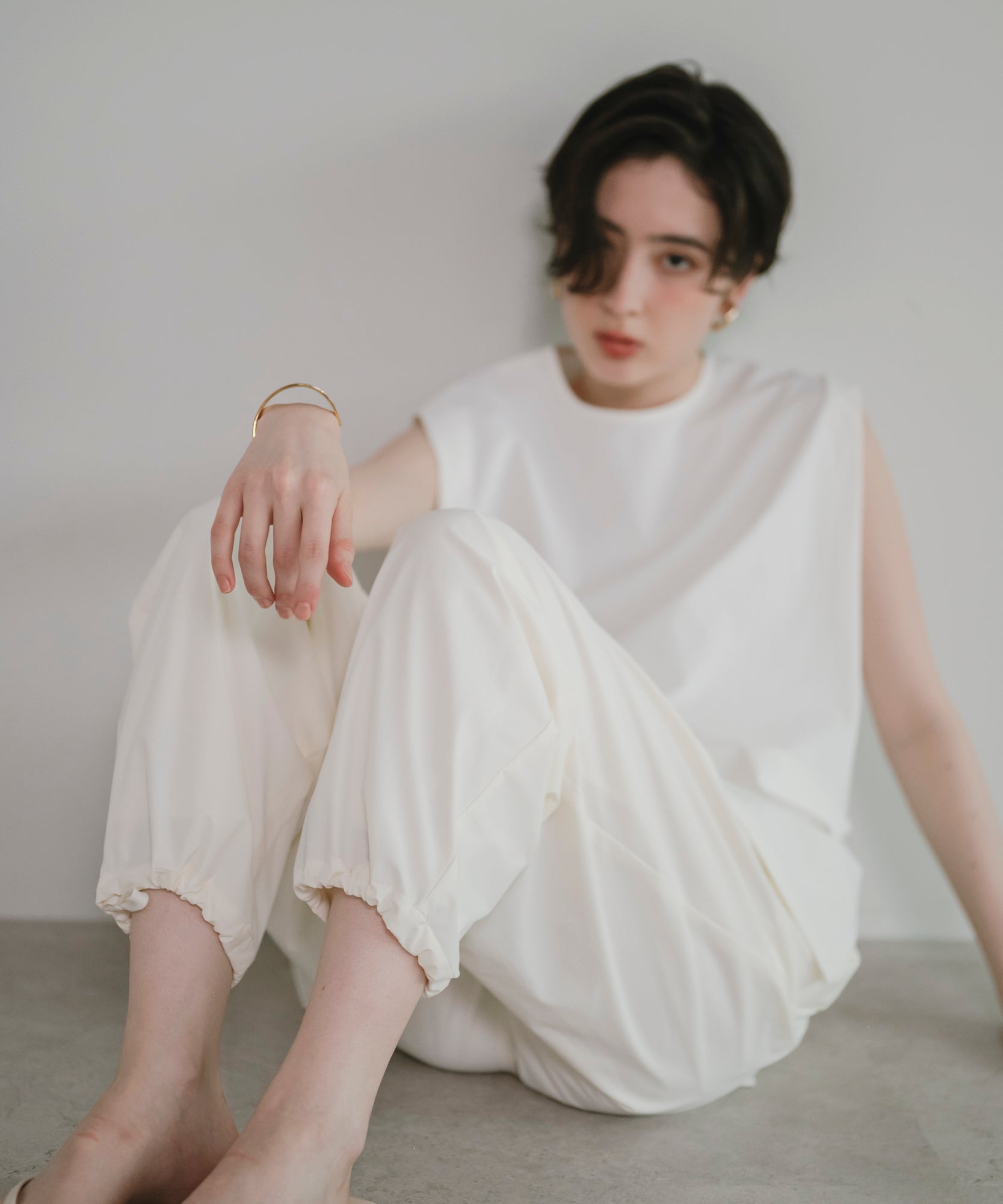 【Water Repellent】Two Tuck Easy Pants