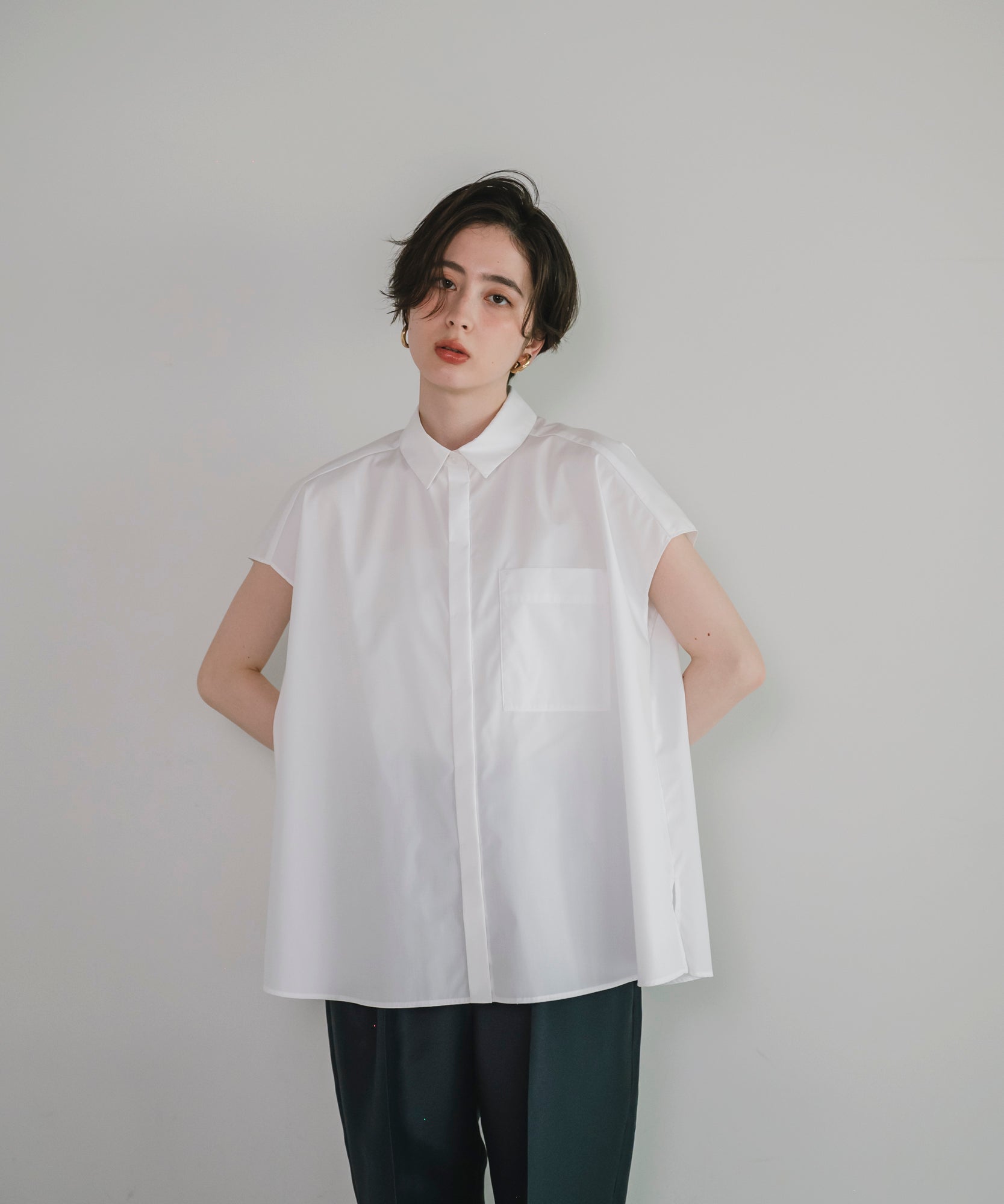 mare マレ Modern Utility Sleeveless Shirt Multi-Function】Modern Utility Sleeveless Shirt – maré（マレ