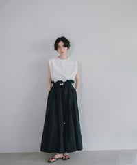 【Water-Repellent】Belt set Flared Skirt