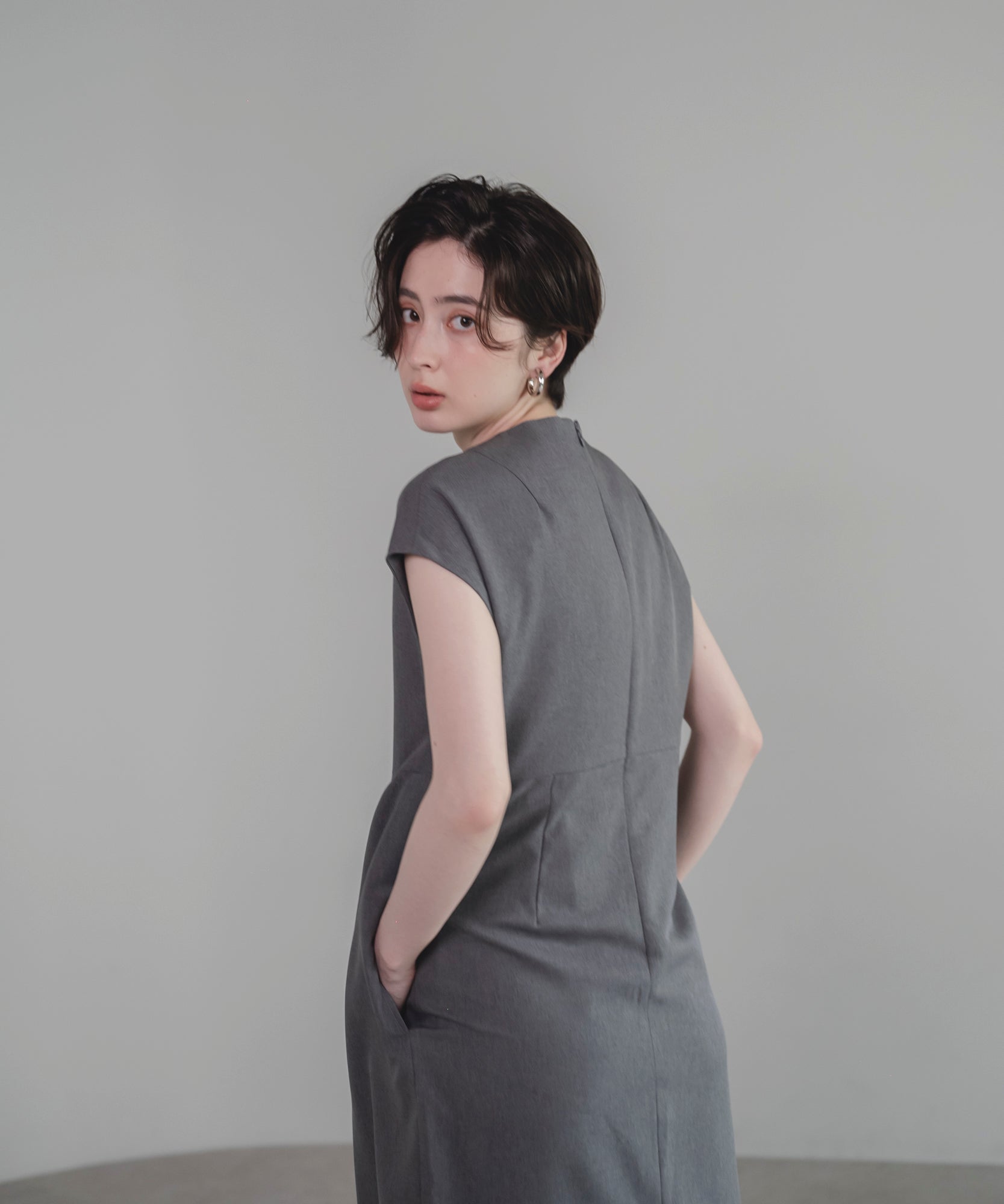 【Machine Washable】Front Tuck Cocoon One Piece