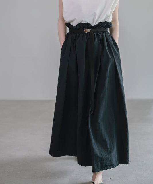 【Water-Repellent】Belt set Flared Skirt