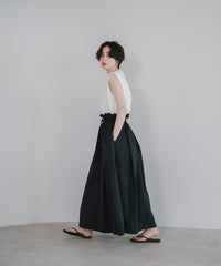 【Water-Repellent】Belt set Flared Skirt