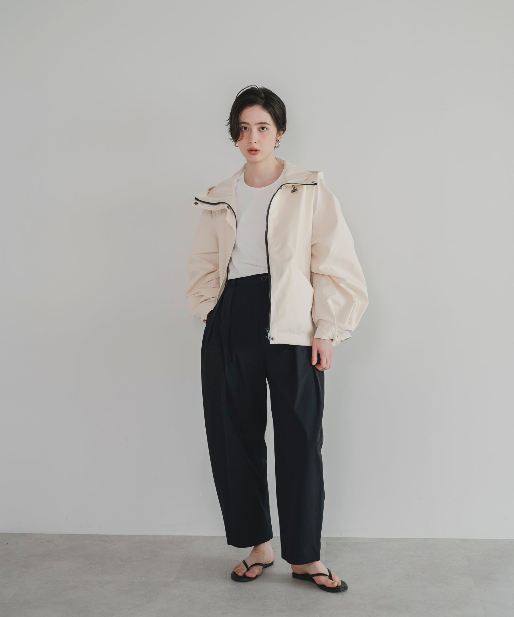 【Water Repellent】Two Tuck Easy Pants