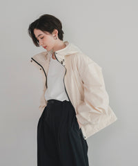 【Water Repellent】Stand Collar Flared Blouson