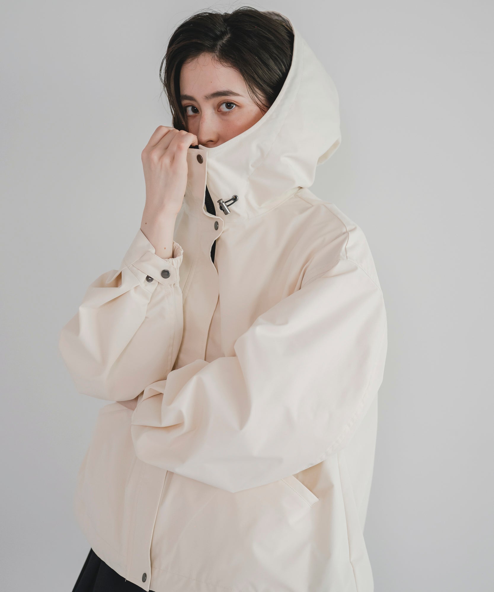 【Water Repellent】Stand Collar Flared Blouson