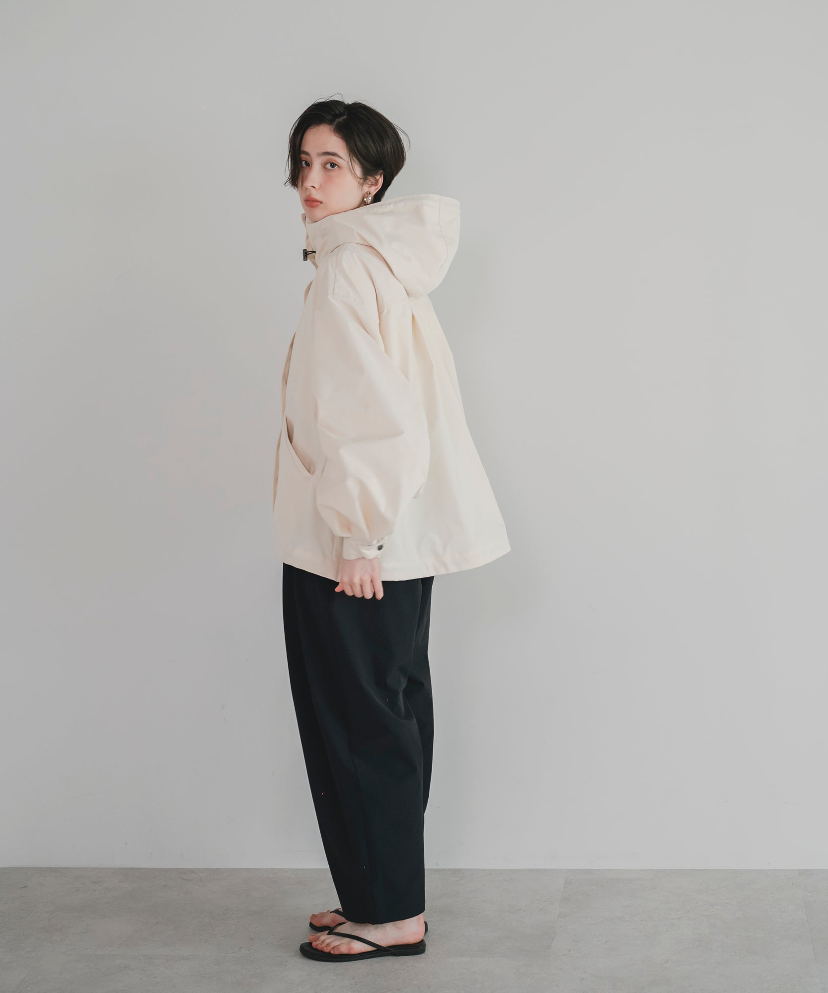 【Water Repellent】Stand Collar Flared Blouson