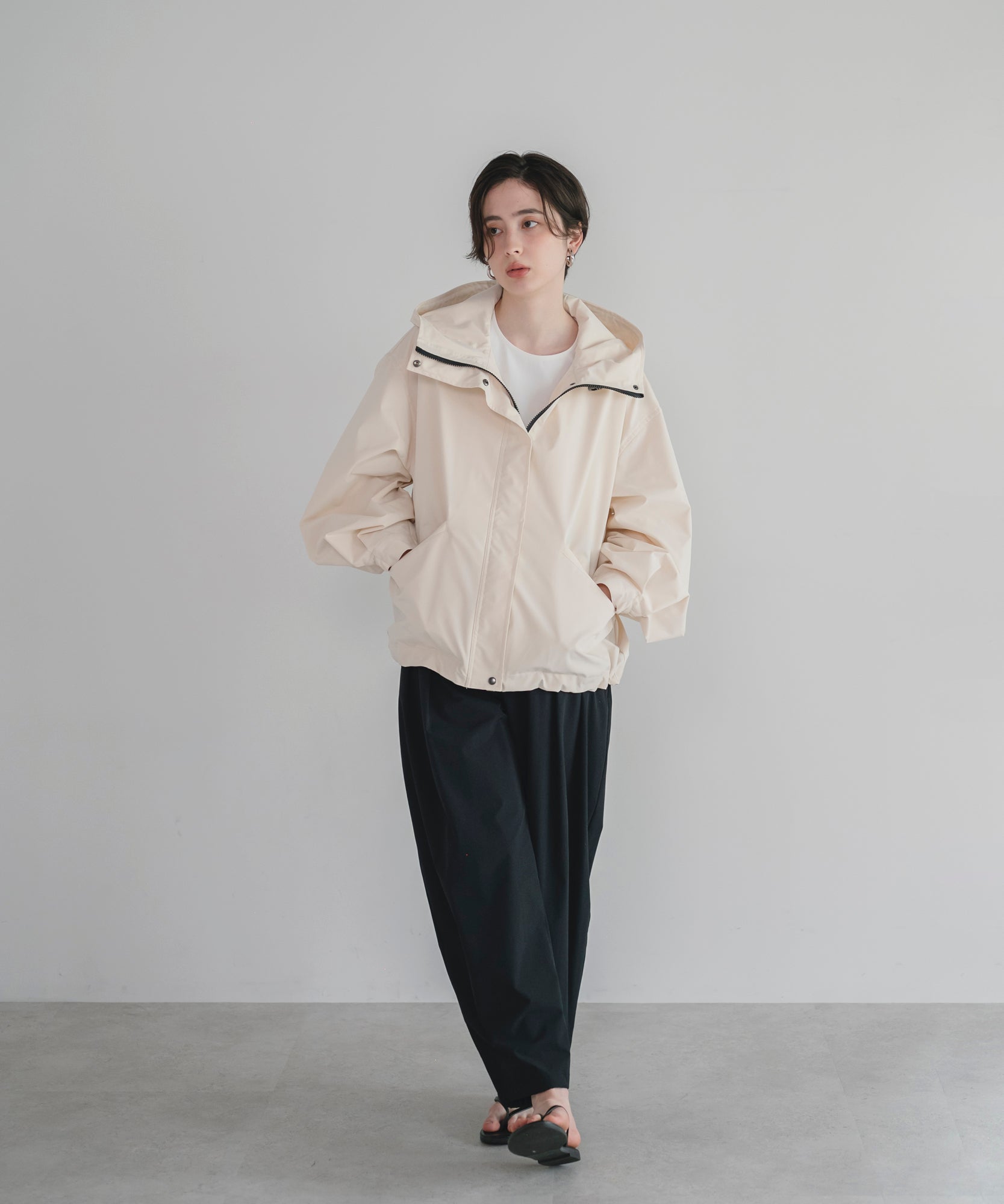 【Water Repellent】Stand Collar Flared Blouson