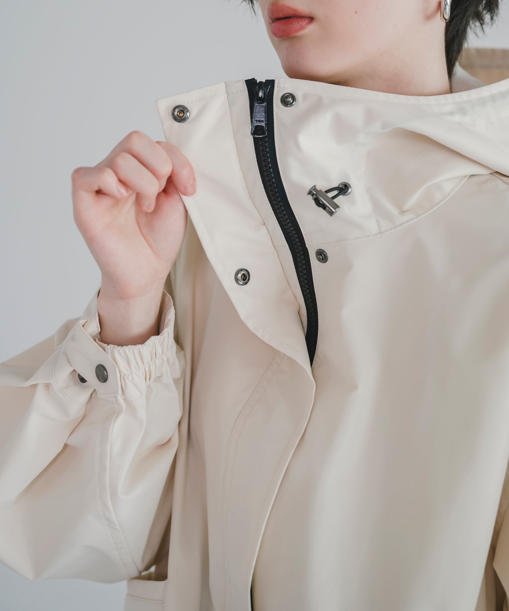 【Water Repellent】Stand Collar Flared Blouson