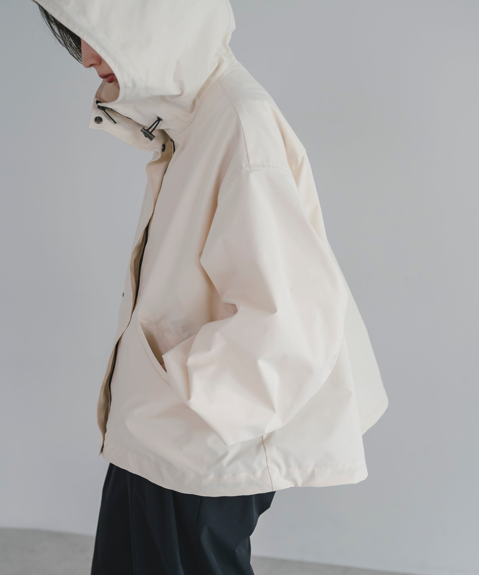 【Water Repellent】Stand Collar Flared Blouson