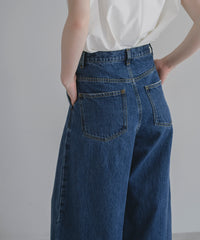 【KUROKI Denim】Tucked Wide Denim