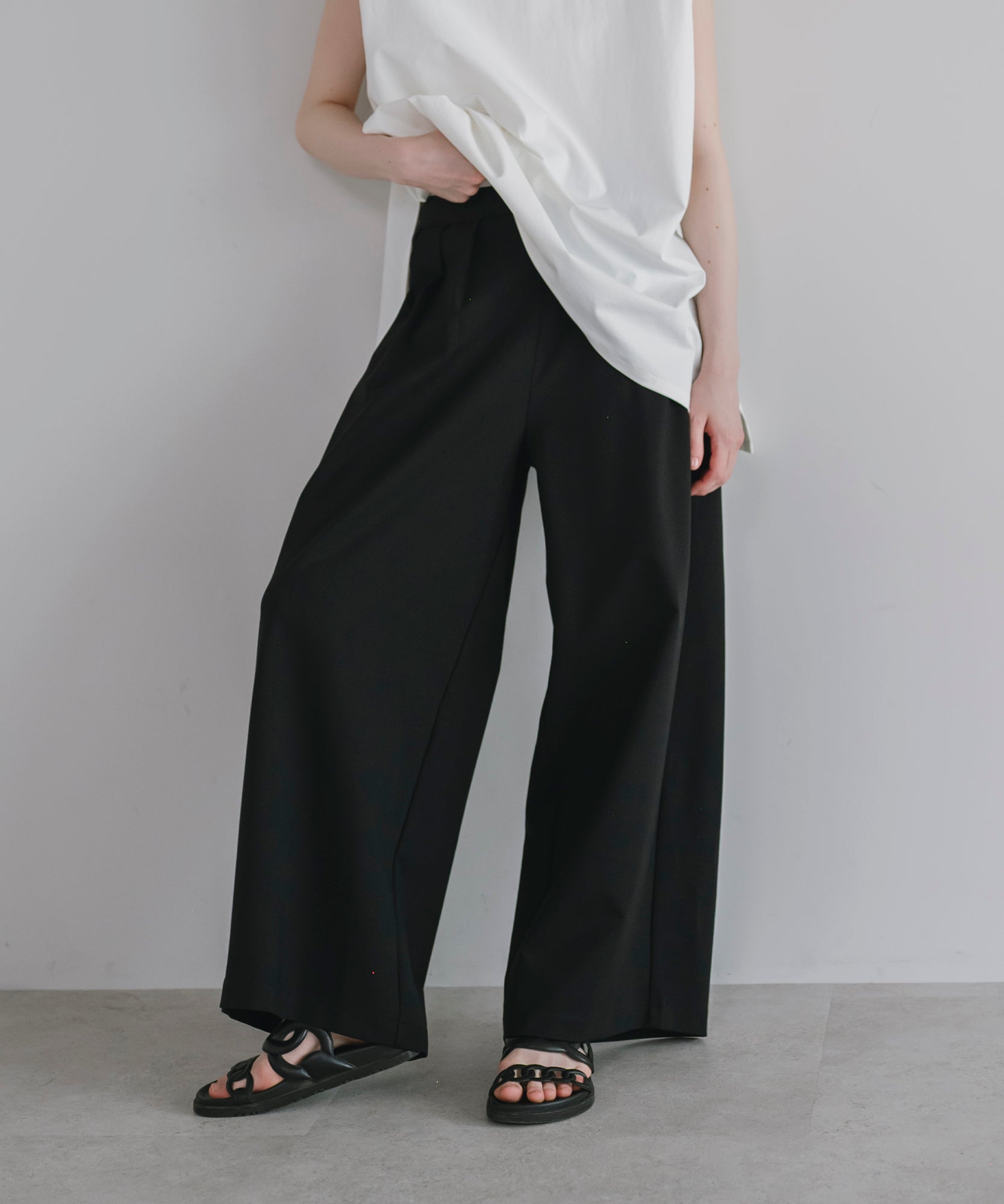 【Multi-Function】Relax Tuck Wide Pants