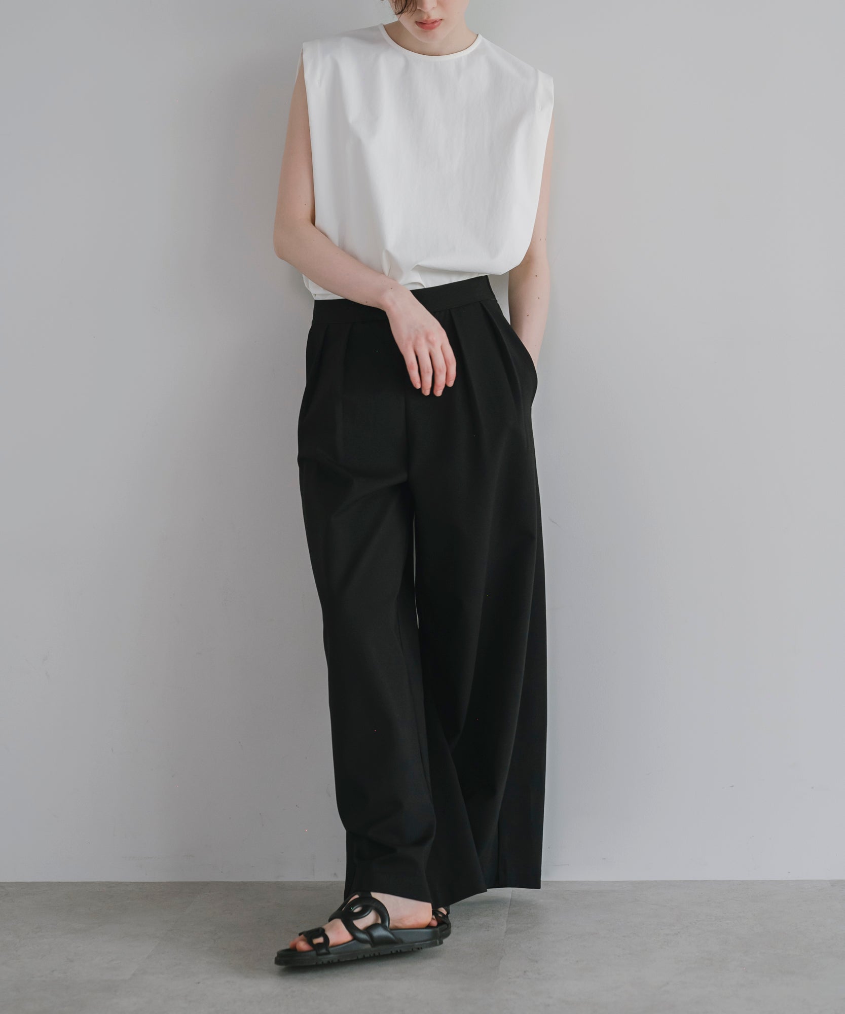 【Multi-Function】Relax Tuck Wide Pants