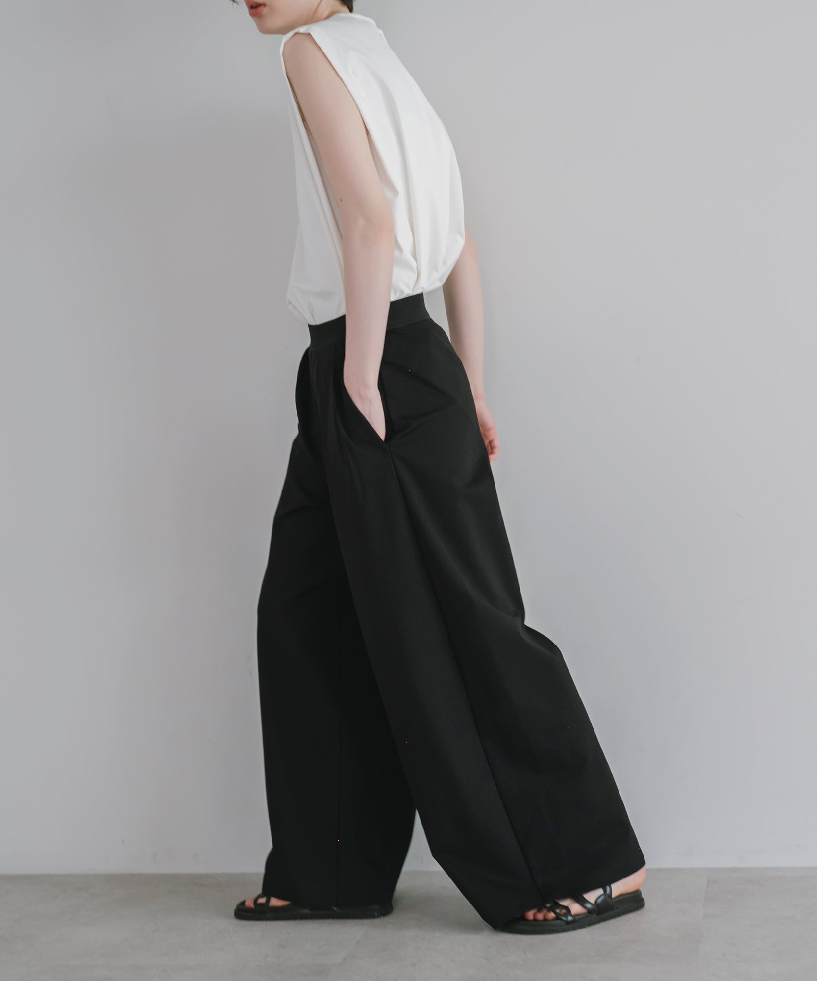 【Multi-Function】Relax Tuck Wide Pants