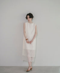 【Layerable】Lace Layered Sleeveless Onepiece