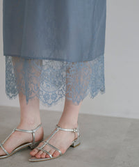 【Layerable】Lace Layered Sleeveless Onepiece
