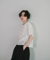 【Wrinkle Prevention】Lace Basic Tshirts