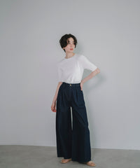 【KUROKI Denim】Tucked Wide Denim