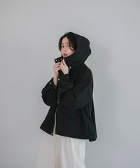 【Water Repellent】Stand Collar Flared Blouson