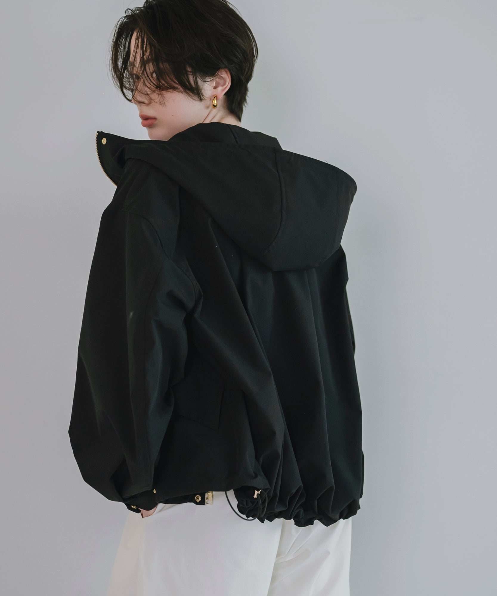 【Water Repellent】Stand Collar Flared Blouson