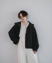 【Water Repellent】Stand Collar Flared Blouson