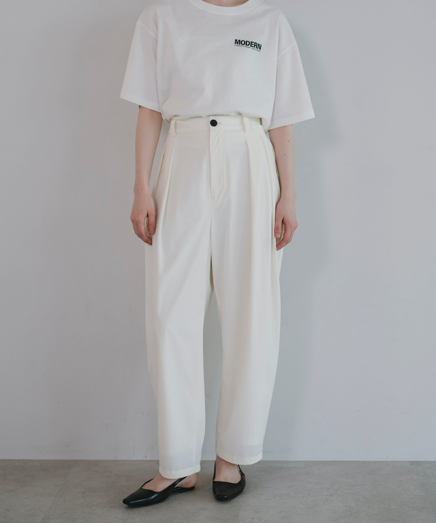 【Water Repellent】Two Tuck Easy Pants