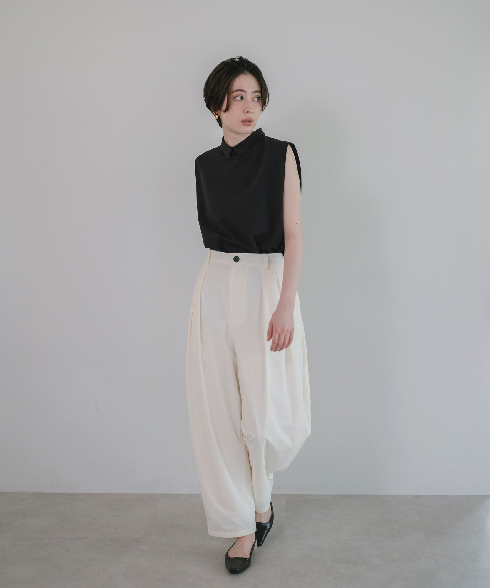 【Water Repellent】Two Tuck Easy Pants
