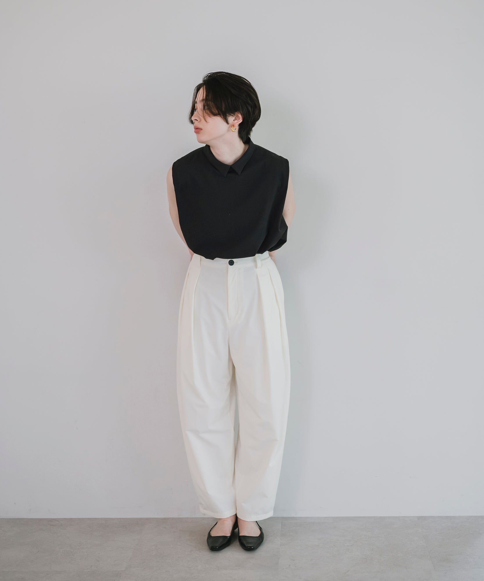 【Water Repellent】Two Tuck Easy Pants