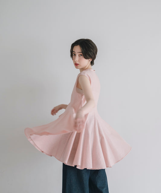 【Easy-Care】A-Line Peplum Tunic
