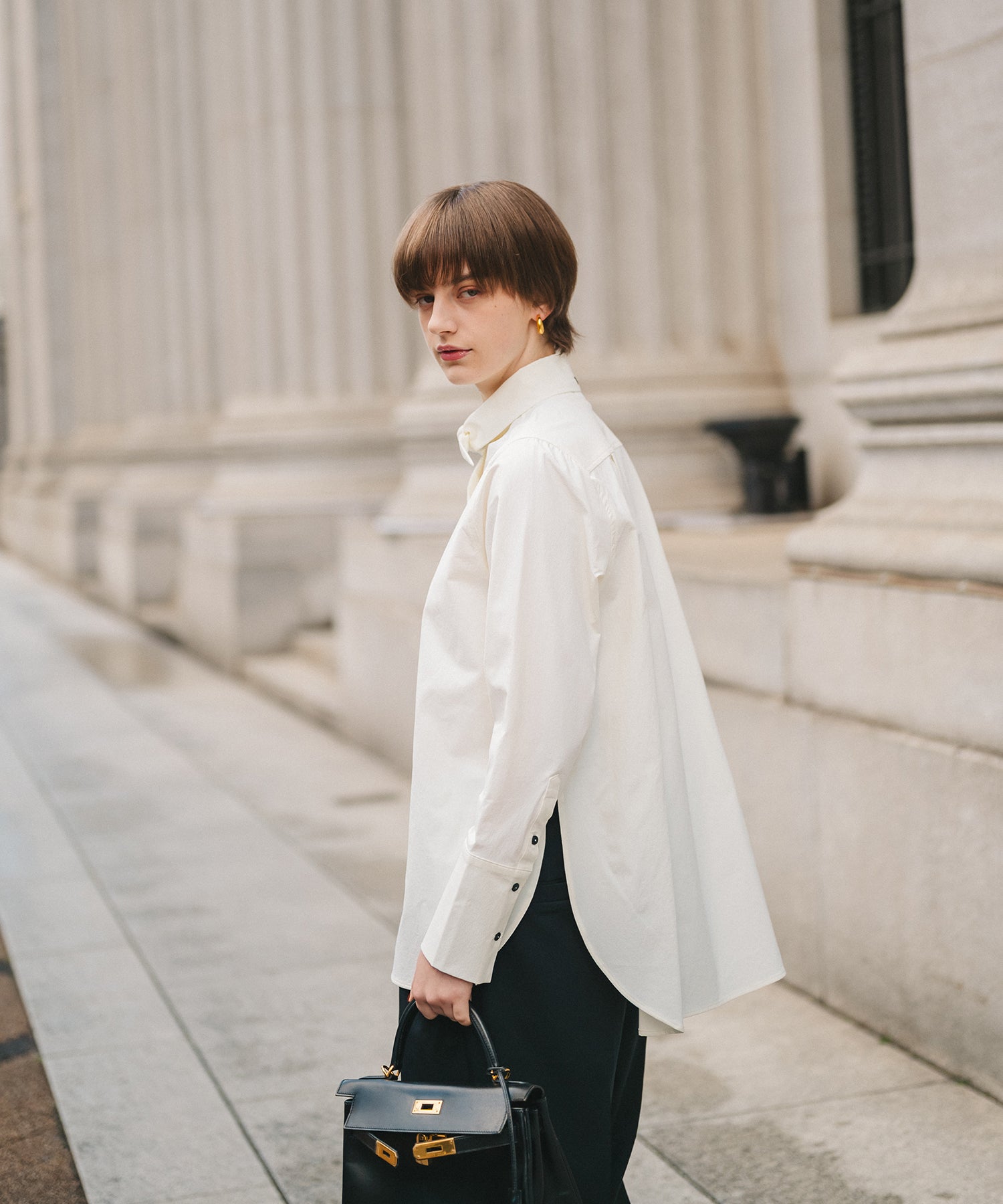 mare スリムタイフレアブラウス ホワイト新品未使用 Water Repellent】Slim Tie Flare Blouse – maré（マレ）オンラインストア