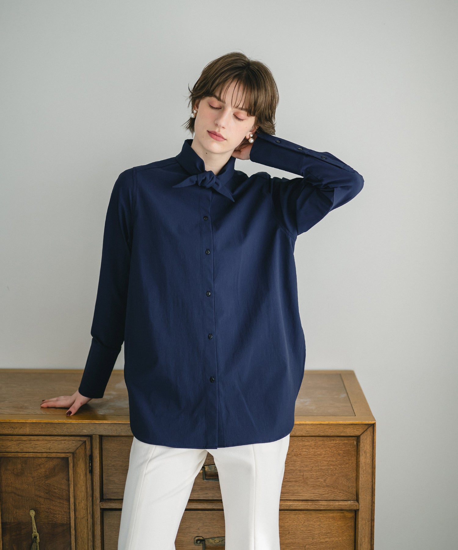 トップス mare Tie Blouse Classical Tie Blouse – maré（マレ）オンラインストア