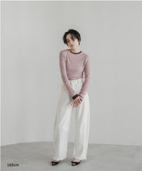 【Machine-Washable】Sheer Stretch Long Sleeve Tops