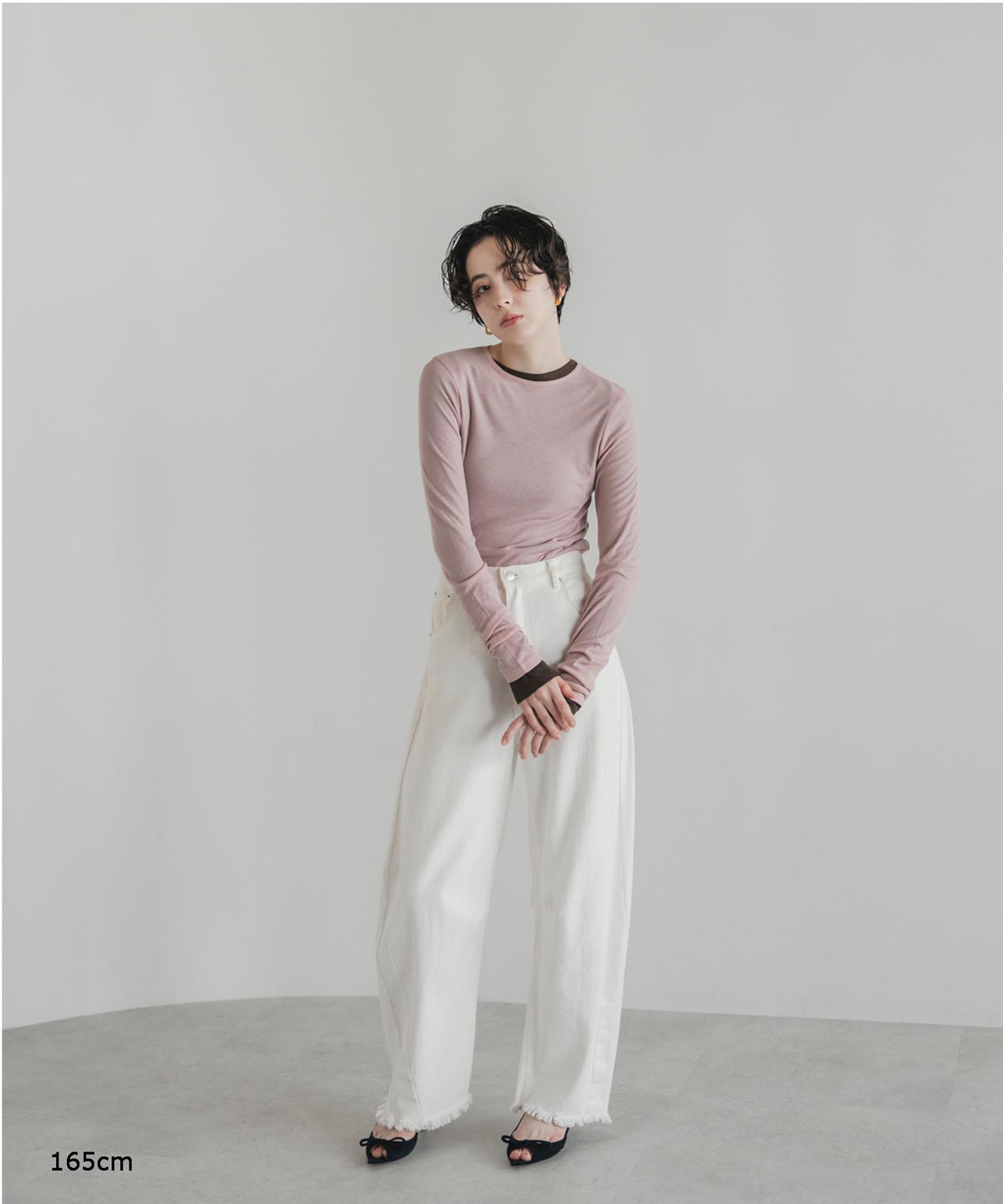 【Machine-Washable】Sheer Stretch Long Sleeve Tops