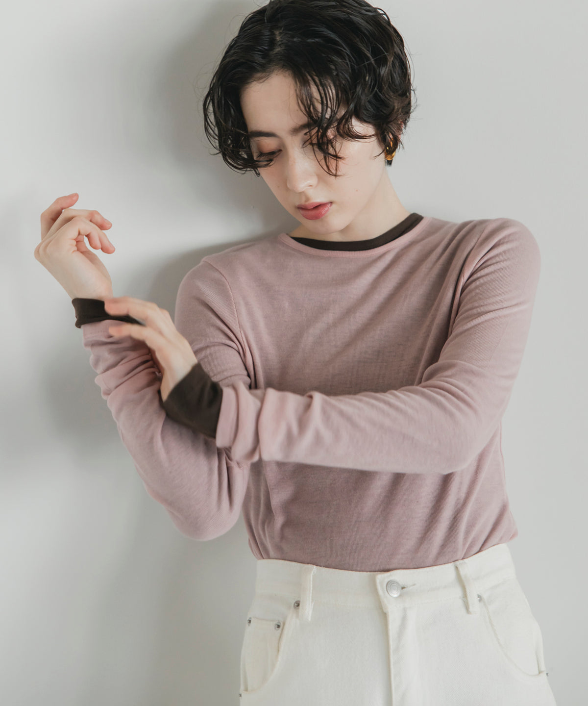 【Machine-Washable】Sheer Stretch Long Sleeve Tops