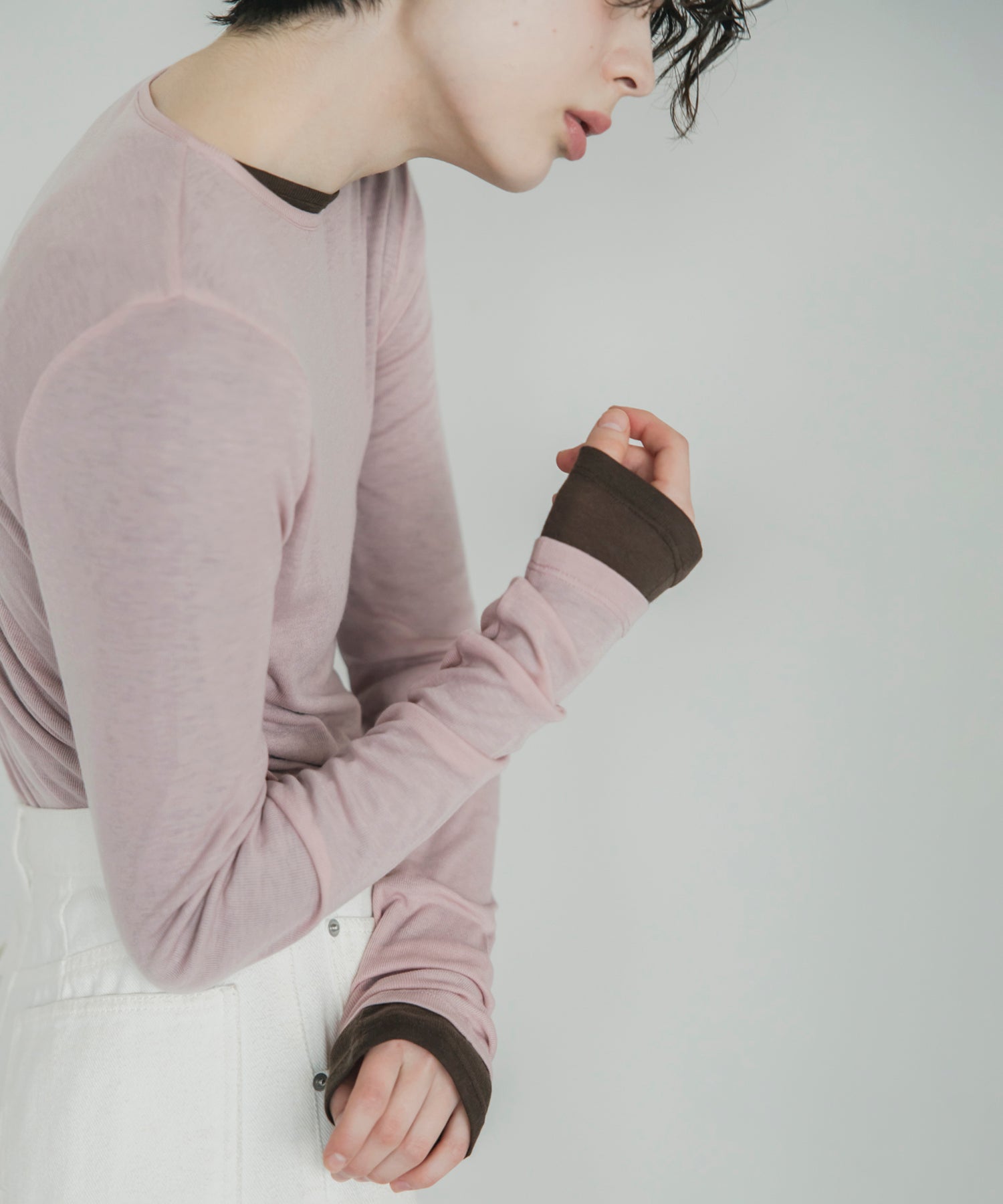 【Machine-Washable】Sheer Stretch Long Sleeve Tops
